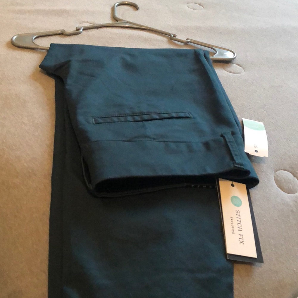 EXCLUSIVE TINSEL dark green pants